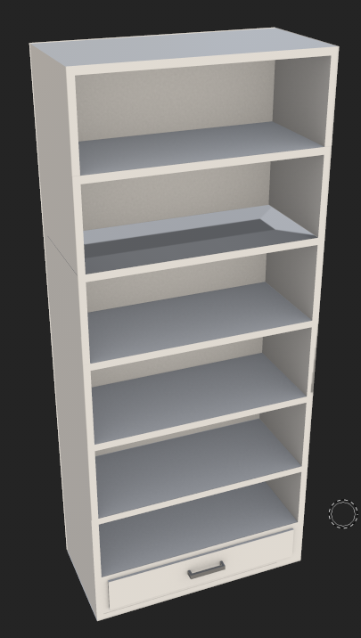 Bookshelf 3D model render