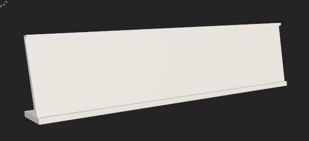 Nameplate 3D model render
