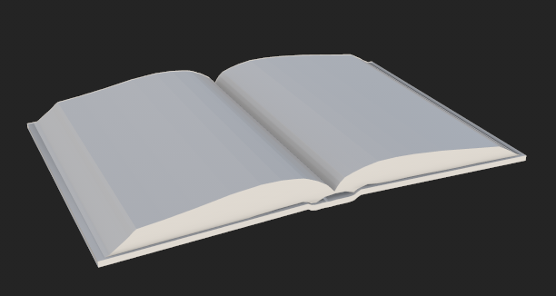 Open book 3D model render