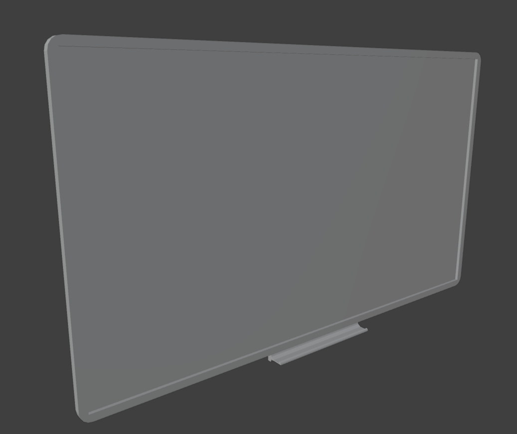 Whiteboard 3D model render