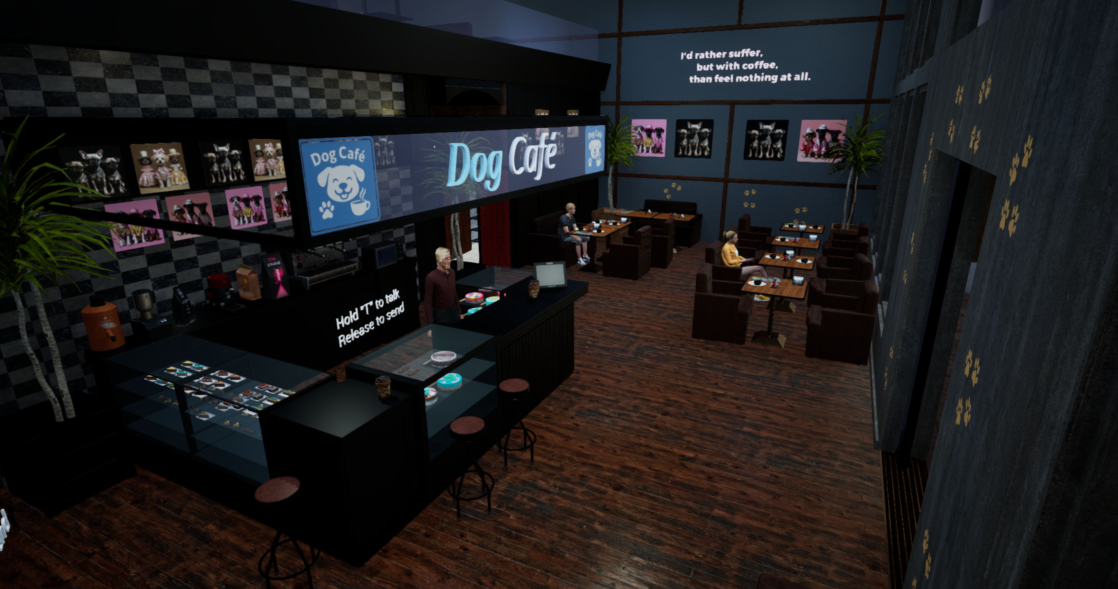 Cafe Dog interior scene view two