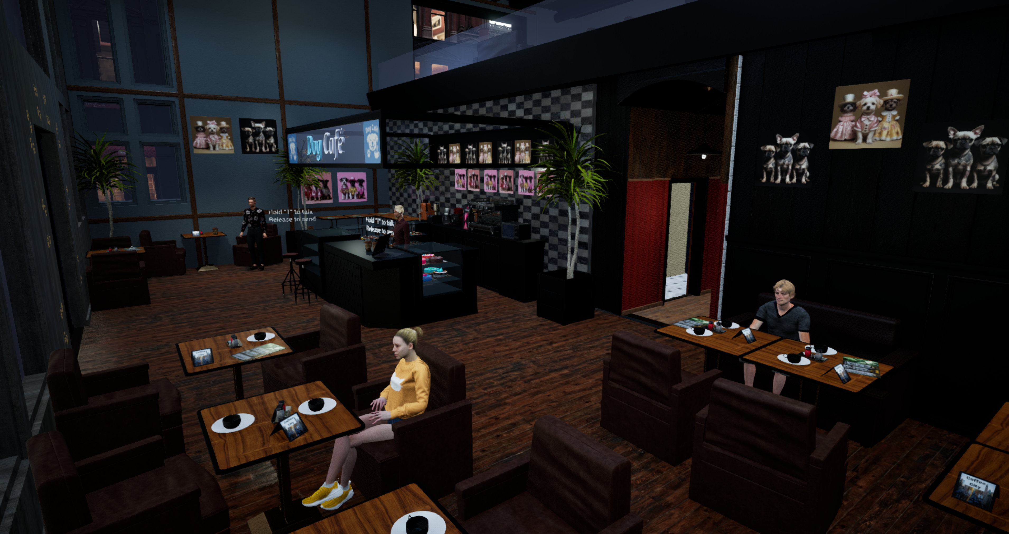 Cafe Dog interior scene view three