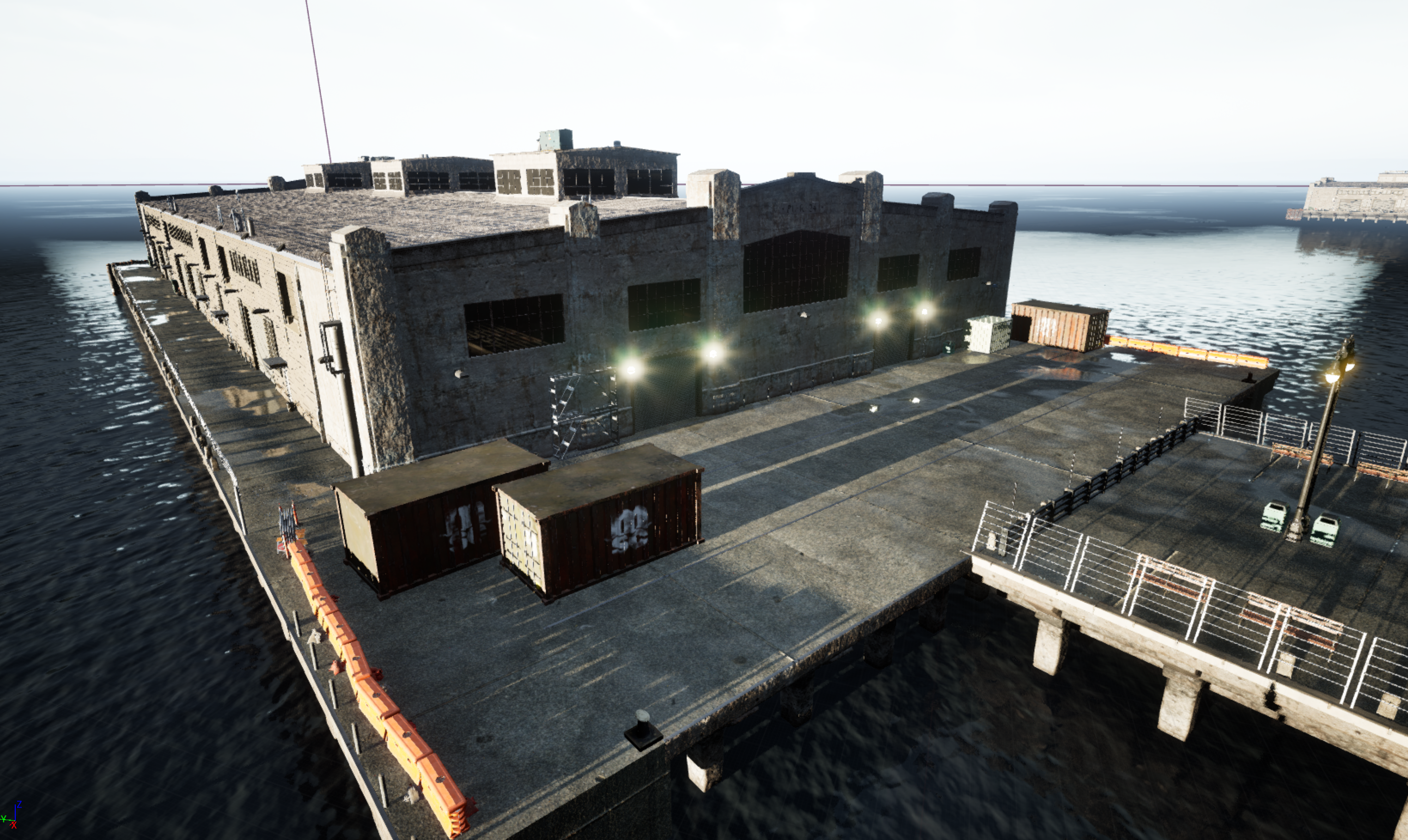 Dock front view scene